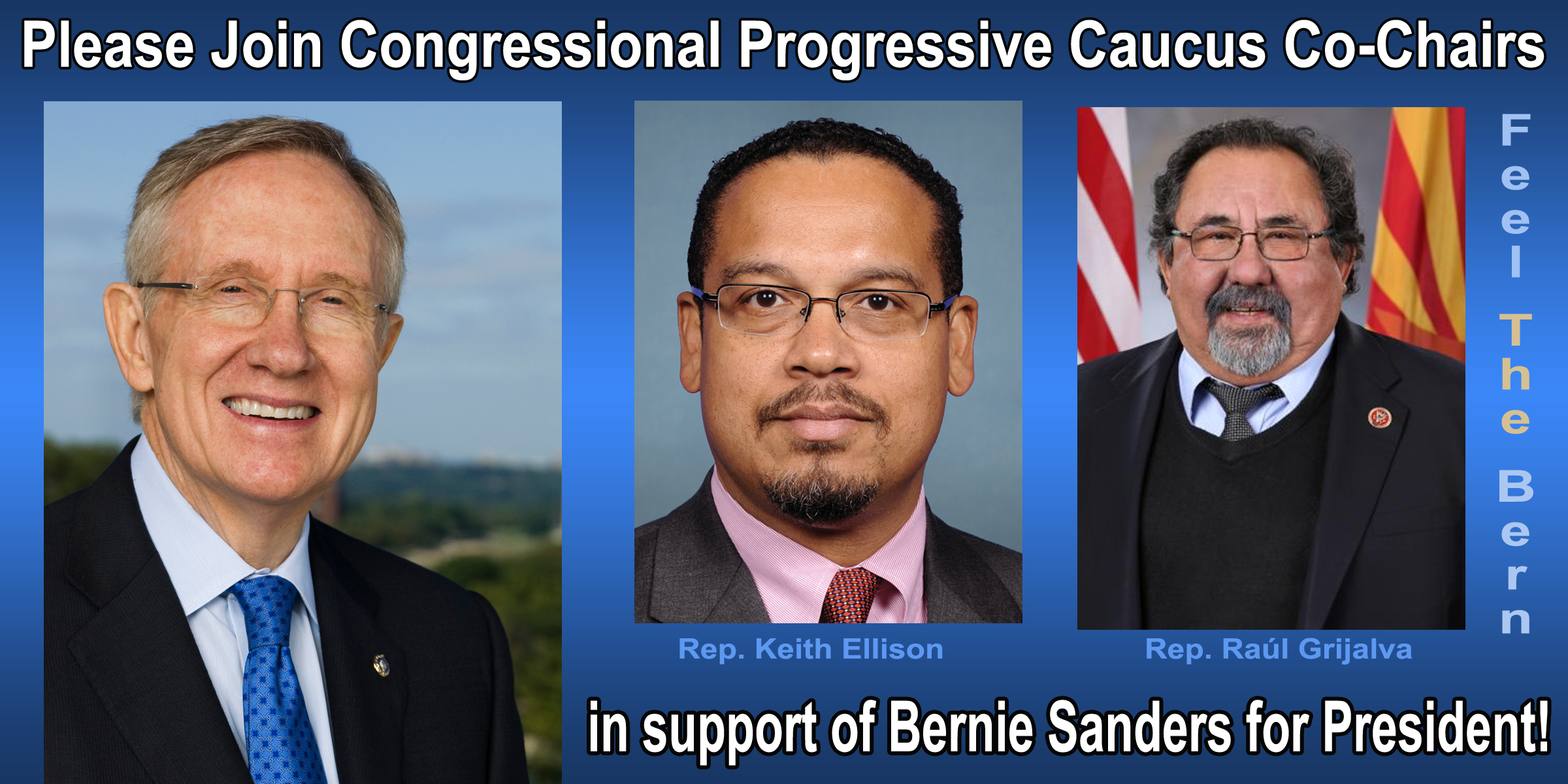 Senator Harry Reid, Please join Congressional Progressive Caucus Co-Chairs in Support of Bernie Sanders for President