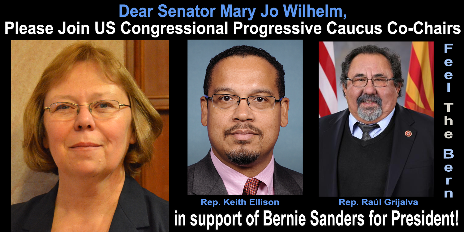 Iowa Senator Mary Jo Wilhelm for Bernie Sanders for President 2016
